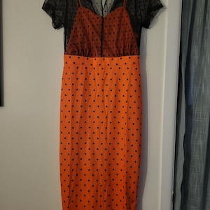 orange pin up dress Summer Dress Orange Dress Floral Dress 1950s Dress 70s Midi Dress Spring Dress Hawaiian Dress Tropical Flower Dress Pin Up Dress Sundress