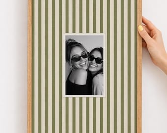 DIY Mother’s Day Gift for Mom Stripe Photo Mat Printable Add Your Own Photo Instant Download Under 5