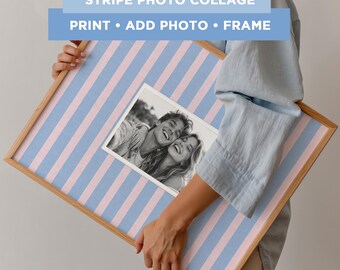 Best Friend Photo Collage Printable Template Friend Gift Picture Frame DIY Add Your Own Photos Memory Photo Display