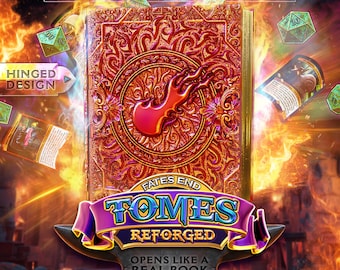 Elemental Magic Dice Tome – Libro di archiviazione per giochi di ruolo fantasy per dadi, carte e accessori