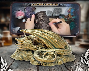 Supporto per telefono a forma di drago – Supporto da scrivania fantasy per telefoni, postazioni di gioco e decorazione da tavolo
