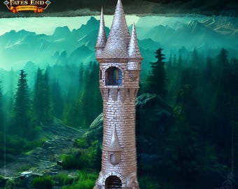 Torre per dadi a forma di cittadella medievale / Lancio di dadi a forma di castello fantasy per D&D, accessorio per tavolo da gioco di ruolo, terreno per dungeon