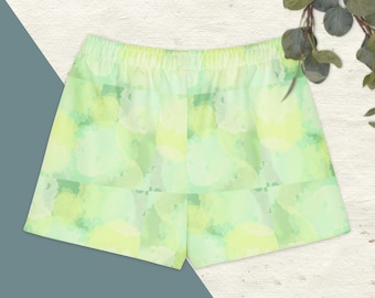 Pantalones cortos unisex de algodón con estampado de camuflaje verde claro