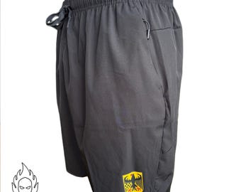 Deutschland Shorts Schwarz – Kurze Hose Farbiger Adler