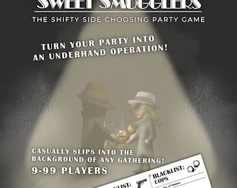 Side Choosing, Cops vs Robbers like, Printable Party Game - SWEET SMUGGLERS