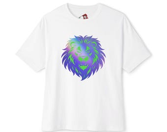 Neon lion Unisex Oversized Boxy Tee