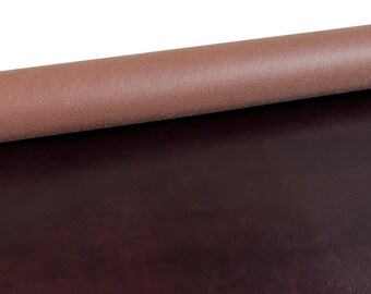Faux cuir bordeaux vintage pour portefeuilles et créations manuelles – Cuir végétalien effet vieilli | ROMA VIEUX