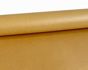 Tissu imitation cuir grainé doré pour projets de couture et de bricolage | MILANO épaisseur 0,8 mm