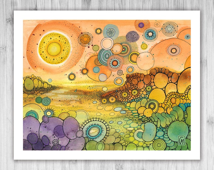 GICLEE PRINT - Coloring The Void - DoodlePainting - Select Your Size