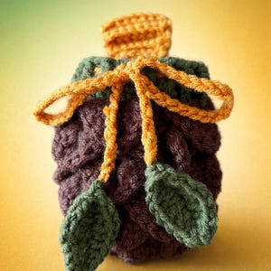 Frosted Pine Satchel | Pinecone Belt Bag Pattern | Cottagecore Crochet Pattern | Beginner Friendly image 1