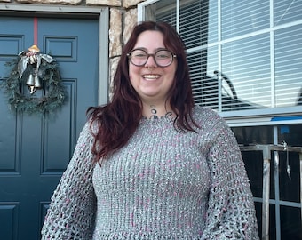 Bellflower Sweater Crochet Pattern | Textured Granny Square Pullover (PDF Download)