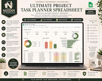 Planilha definitiva para planejamento de tarefas de projetos | Rastreador de projetos do Google Sheets