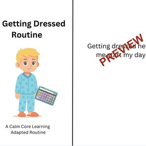 My Getting Dressed Routine Social Story | Autism Visual Schedule Printable | Adapted Book PDF | Special Education Life Skills