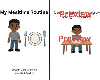 私の食事ルーティンに関するソーシャルストーリー