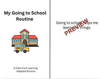 Mi rutina escolar: historia social / Horario visual para autismo imprimible / Libro adaptado en PDF / Habilidades para la vida en educación especial