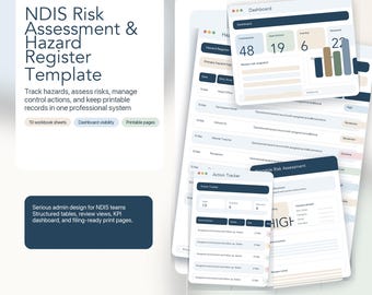 NDIS Risk Assessment Template | Safety & Hazard Log