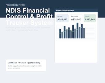 NDIS Income & Expense Tracker | Cash Flow Spreadsheet