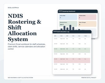 NDIS Visit Tracker Template | Attendance & Service Log