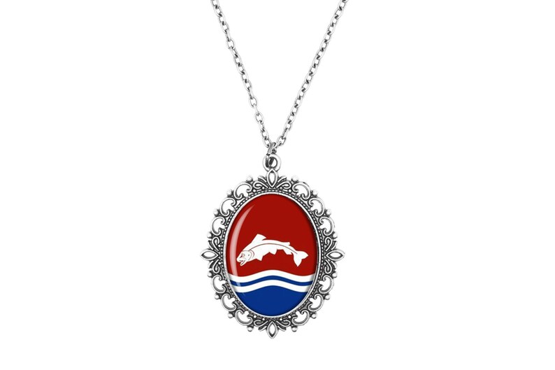 Real Metal Jewelry Large Lolita Cameo Silver Necklace