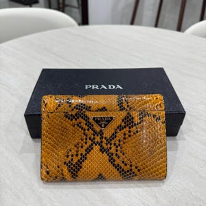 Vintage Prada Python Snakeskin Trifold Wallet