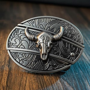 Stier Schädel Gürtelschnalle mit Messer, Western Gürtelschnalle mit Messer, verstecktes Messer Gürtelschnalle, Stierkopf Gürtelschnalle, Western Long Horn Schnalle