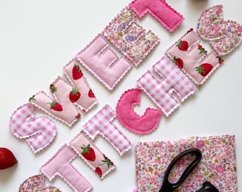 Customized Letter Garland – Hand-Sewn Birthday, Holiday, Nursery & Home Decor.