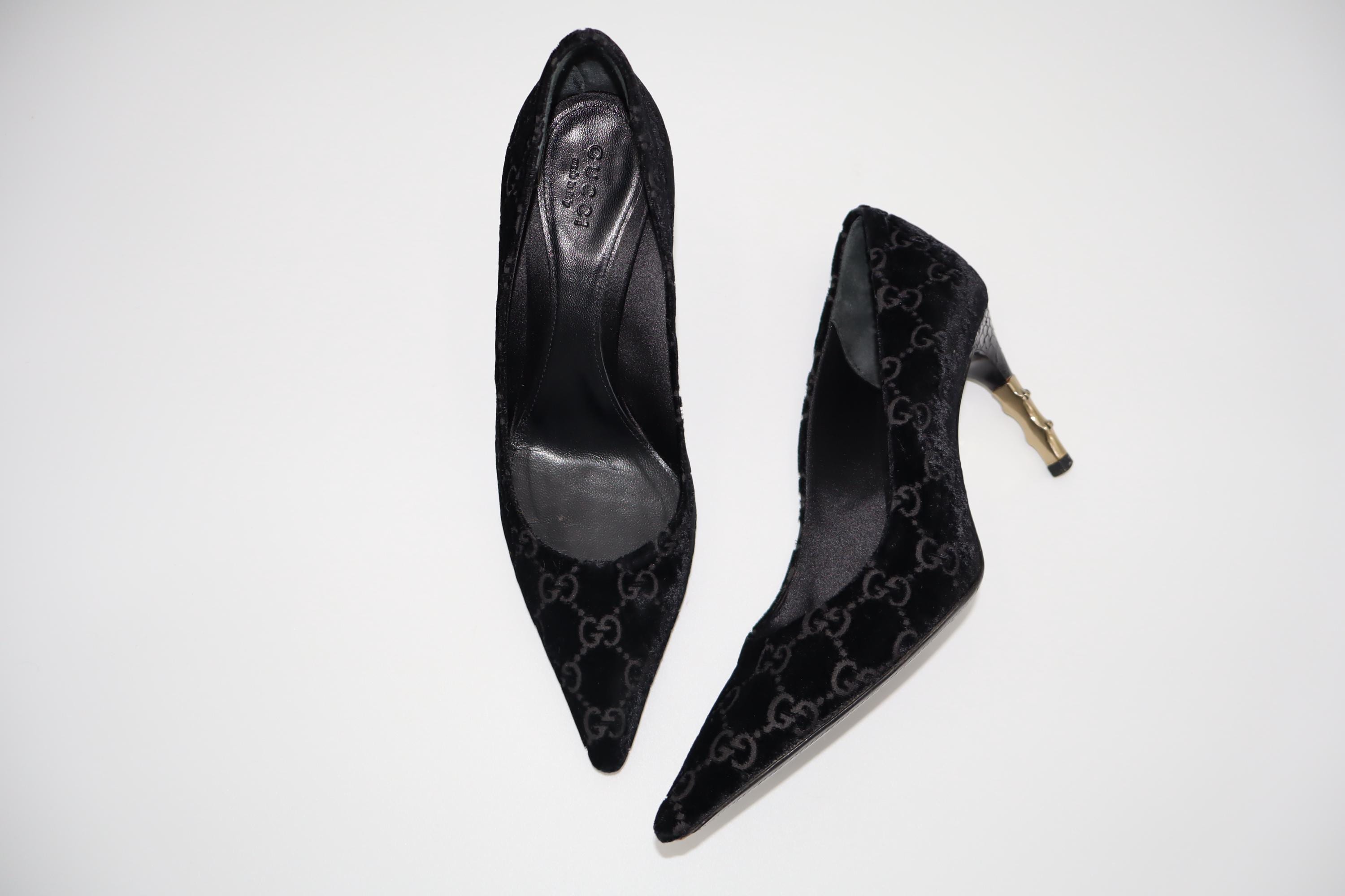 Gucci バンブー装飾 ハイヒールミュール　サイズ34.5 Gucci Bamboo Heel - Etsy