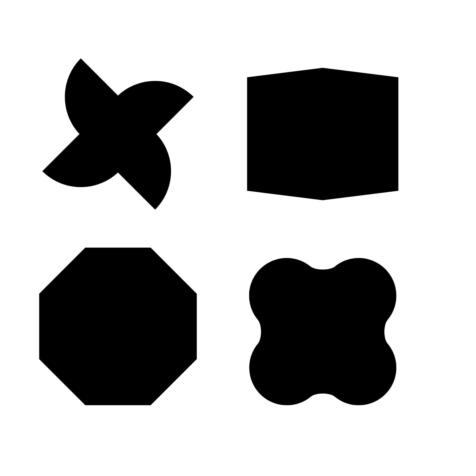 Basic Shapes SVG Bundle, Geometric Clipart, Tags Banners (digital ...