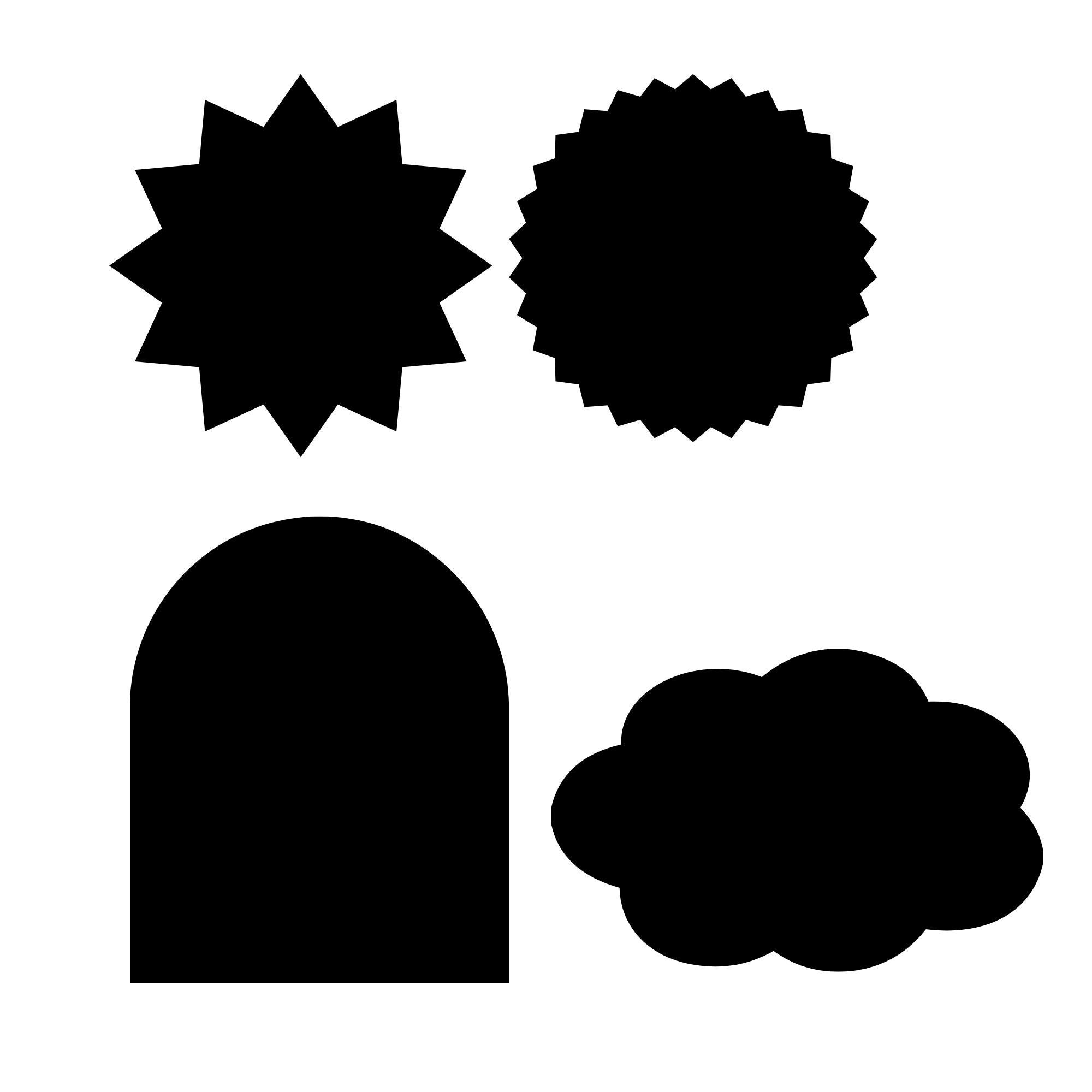 Basic Shapes SVG Bundle, Geometric Clipart, Tags Banners (digital ...
