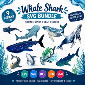Valhaj SVG, hajvektorfil, hav, havsdjur Clipart, PNG, silhuett, kontur, klippfiler