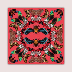 Alado / Caleidoscopio / Azulejo con patrón / Patrón de repetición sin costuras