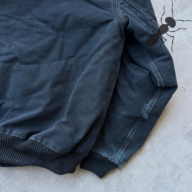 Chaqueta de trabajo con capucha negra Carhartt J140, talla grande imagen 8