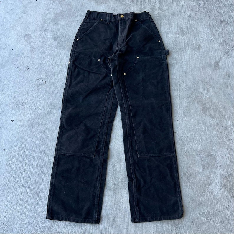 Carhartt black double knee work wear carpenter pants image 1