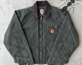 Chaqueta de trabajo Carhartt J97 MOS verde Detroit, talla grande.