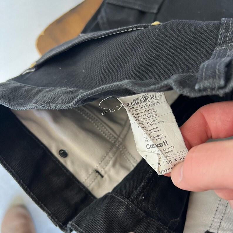 Carhartt black double knee work wear carpenter pants 30x32 image 4