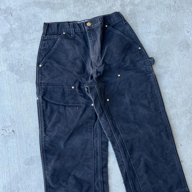 Carhartt black double knee work wear carpenter pants image 3
