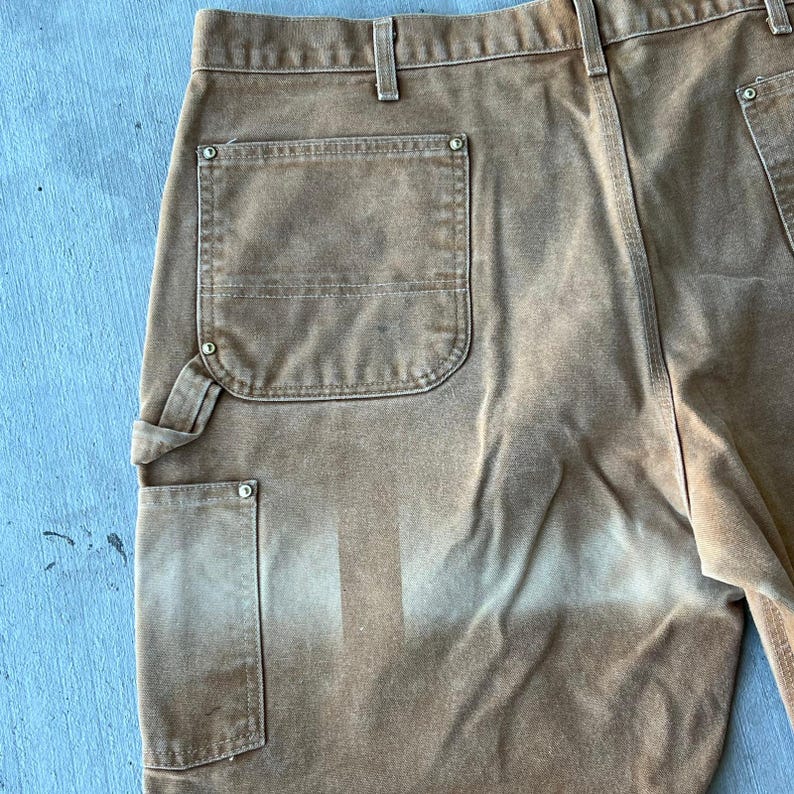 Carhartt brown double knee work wear carpenter pants 40x30 image 10