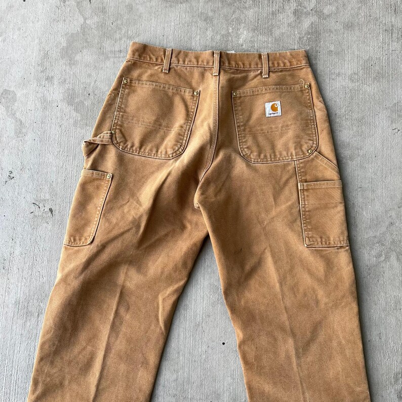 Carhartt brown double knee work wear carpenter pants image 6