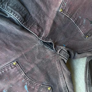 Carhartt faded black double knee work wear carpenter pants image 4