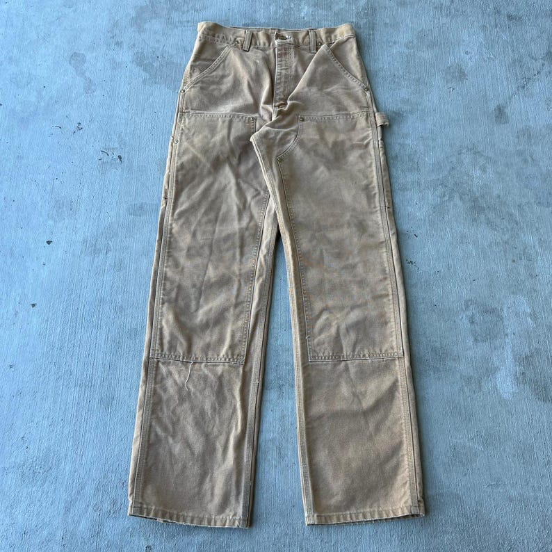 Carhartt brown double knee work wear carpenter pants 30x34 image 1
