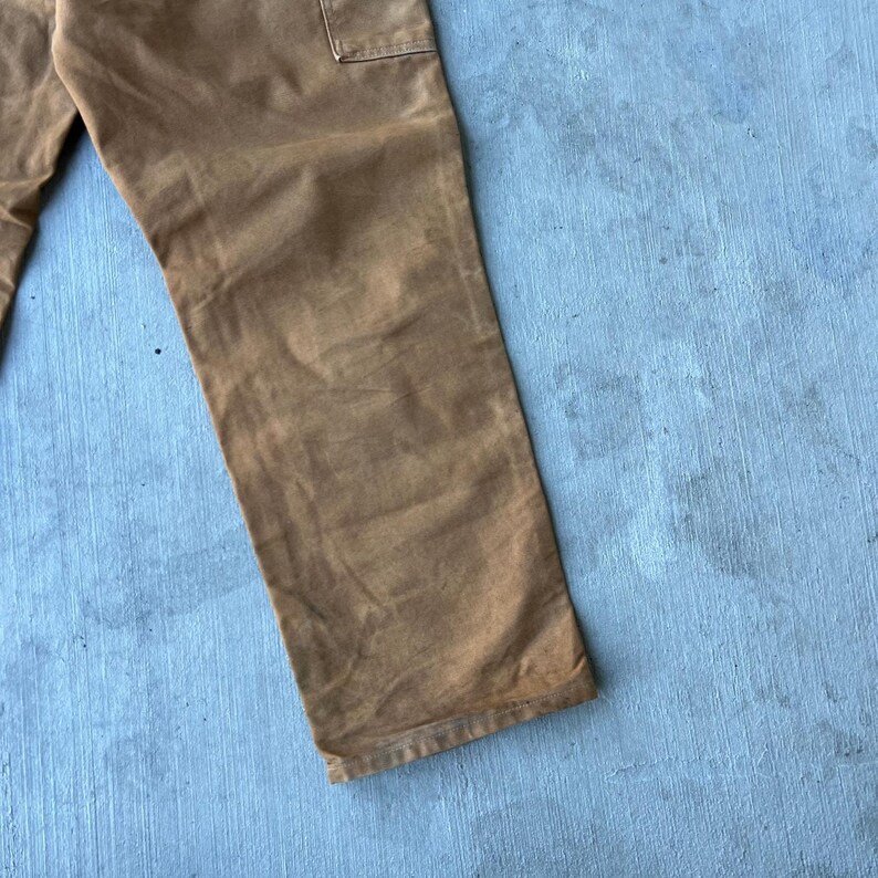 Pantalones de carpintero Carhartt marrones con doble rodilla, talla 40x34 imagen 11