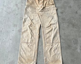 Carhartt faded brown double knee work wear carpenter pants 36x32