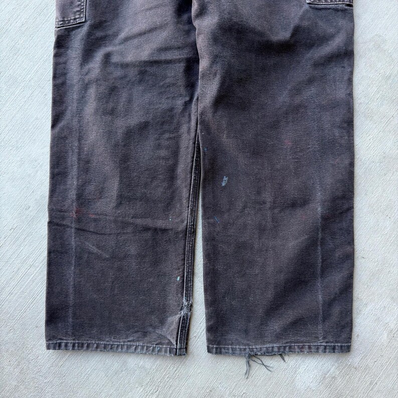 Carhartt faded black double knee work wear carpenter pants image 8