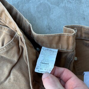 Carhartt brown double knee work wear carpenter pants 40x30 image 7
