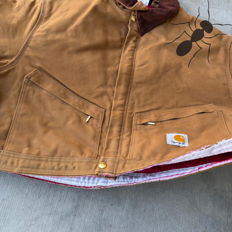 Chaqueta de trabajo corta estilo Detroit de Carhartt, color marrón, estilo años 2000 imagen 5