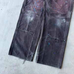 Carhartt faded black double knee work wear carpenter pants image 3