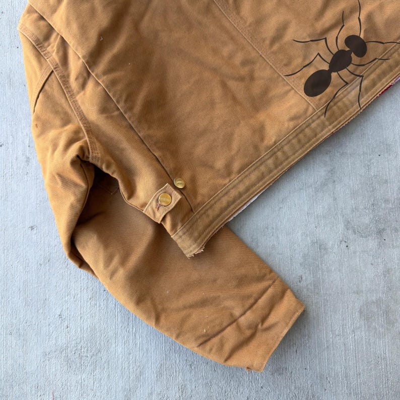 Chaqueta de trabajo corta estilo Detroit de Carhartt, color marrón, estilo años 2000 imagen 8