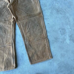 Carhartt brown double knee work wear carpenter pants 40x30 image 3