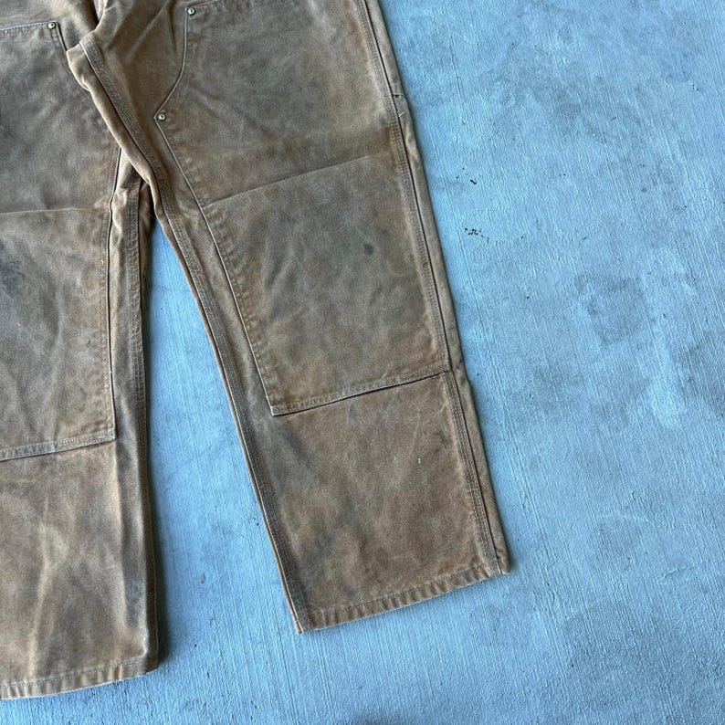 Carhartt brown double knee work wear carpenter pants 40x30 image 3