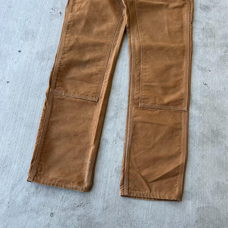 Carhartt brown double knee work wear carpenter pants 30x34 image 2
